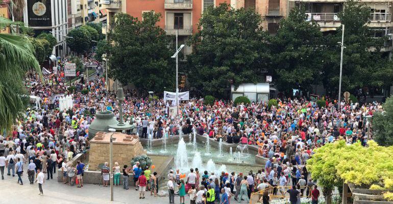 Primera manifestación convocada por Jaén Merece Más el pasado 17 de junio de 2017. 