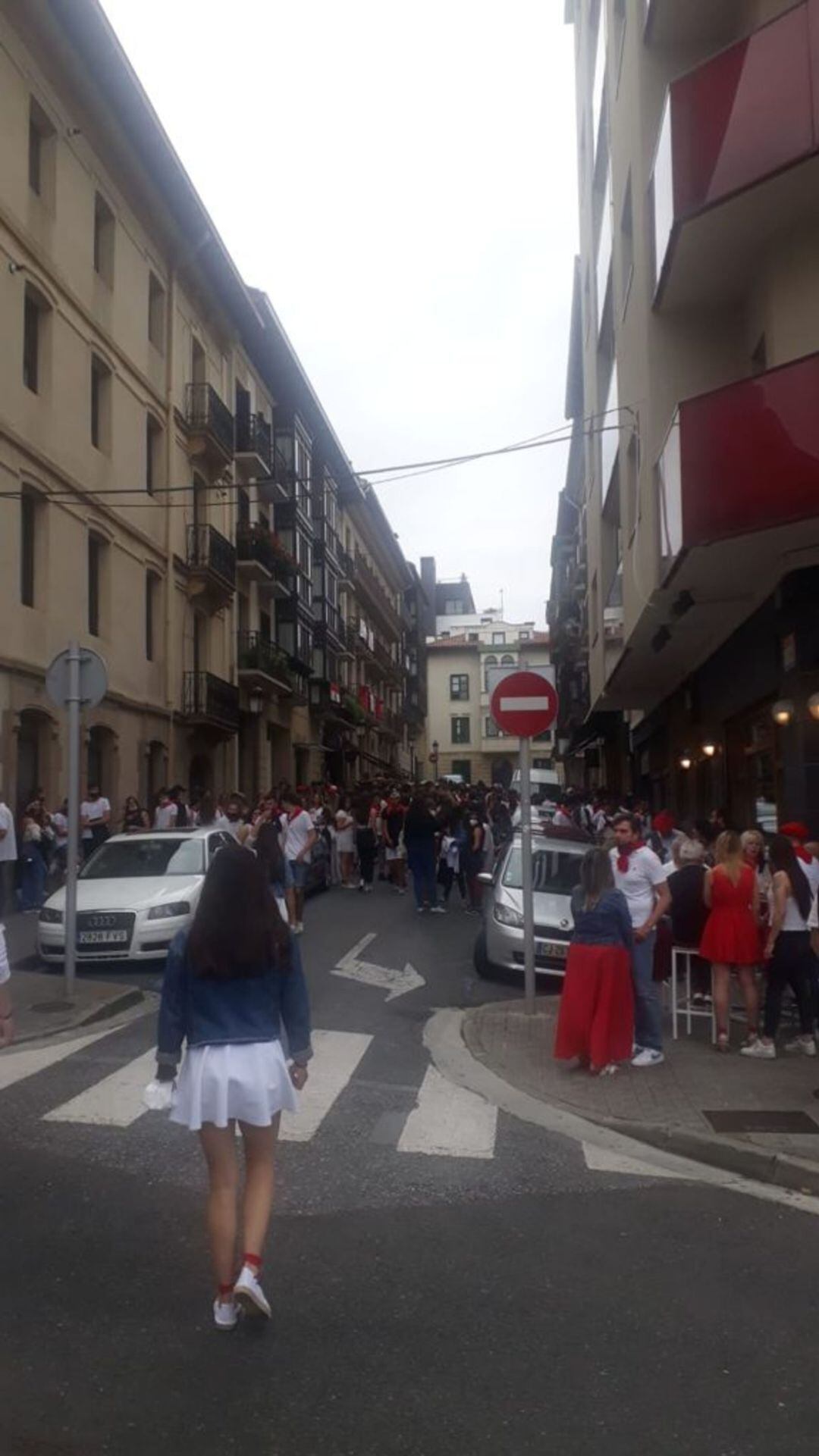 Zona de bares de Irun durante la semana pasada