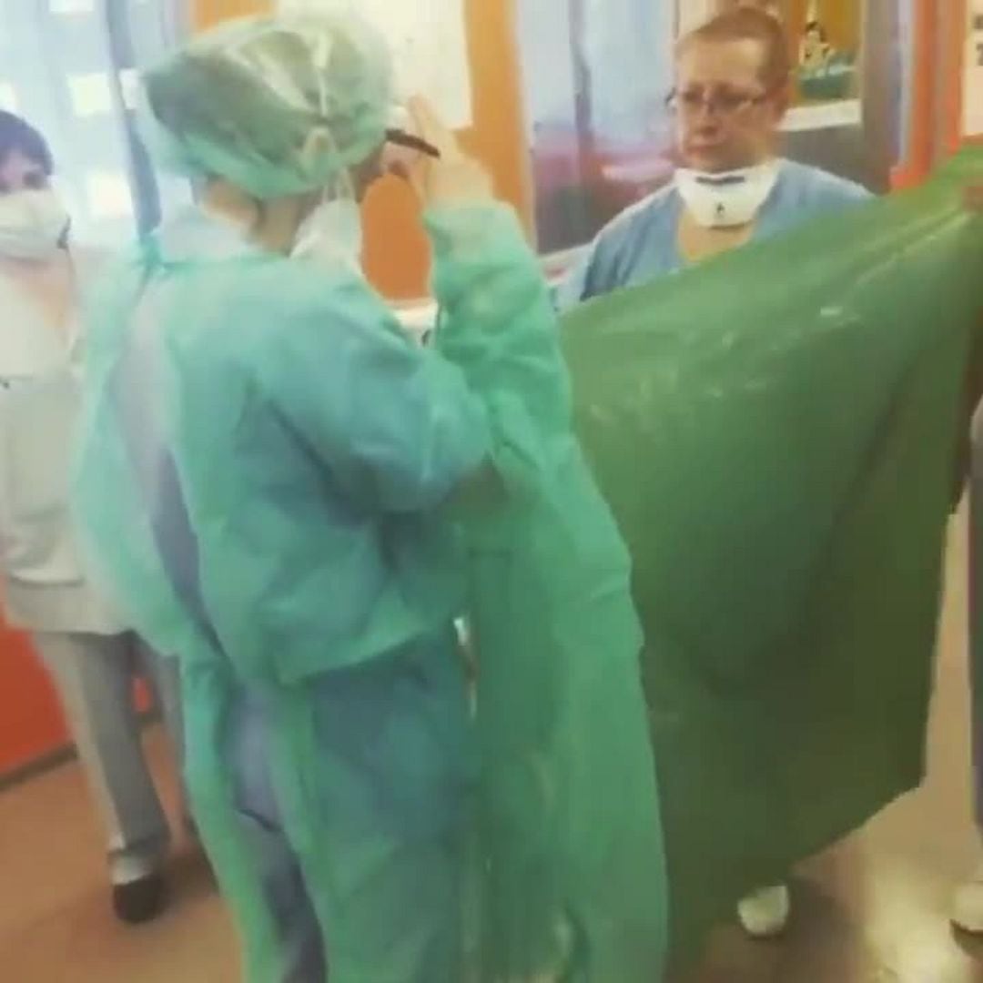 Profesionales de la UCI del Hospital Santa Bárbara