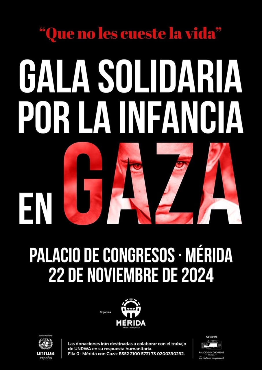 Cartel Gala Solidaria por la Infancia en Gaza