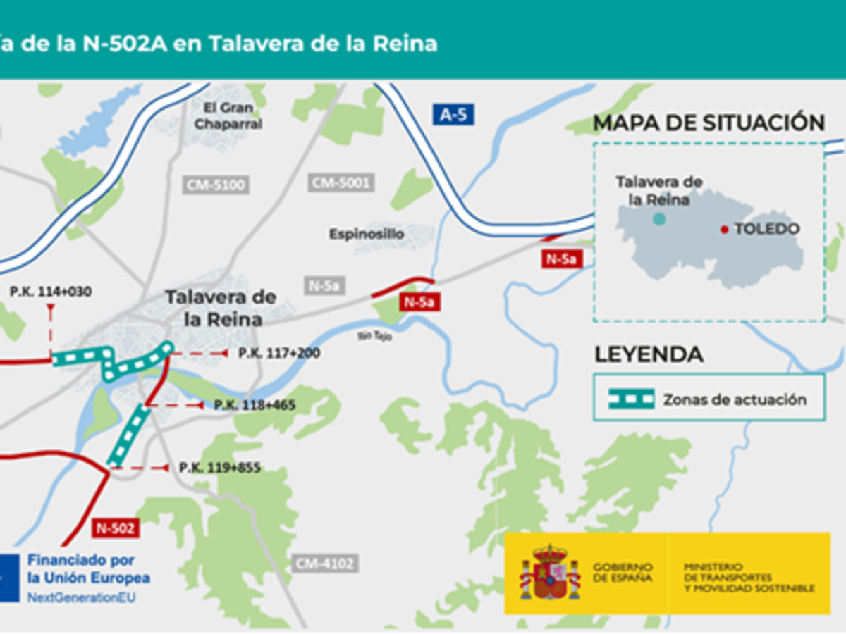 Licitadas por 8,5 millones de euros las obras para humanizar la N-502A a su paso por Talavera