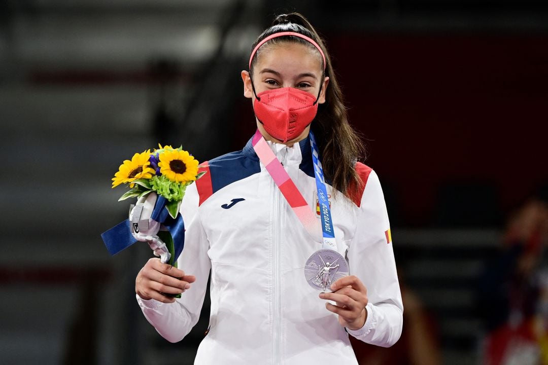 Adriana Cerezo, con la primera medalla para España en los Juegos Olímpicos de Tokio 2020.