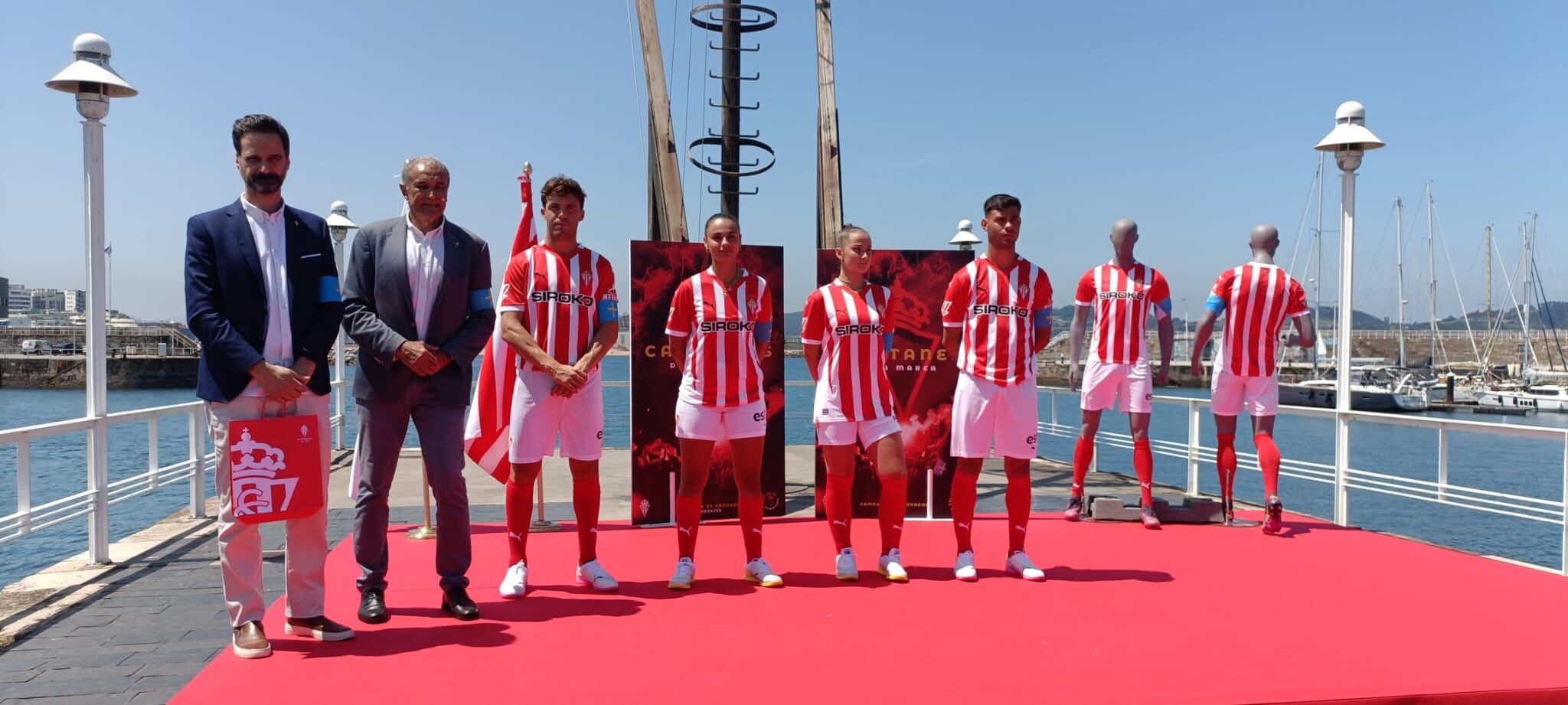 Presentación de la primera equipación del Sporting para la temporada 2024/2025