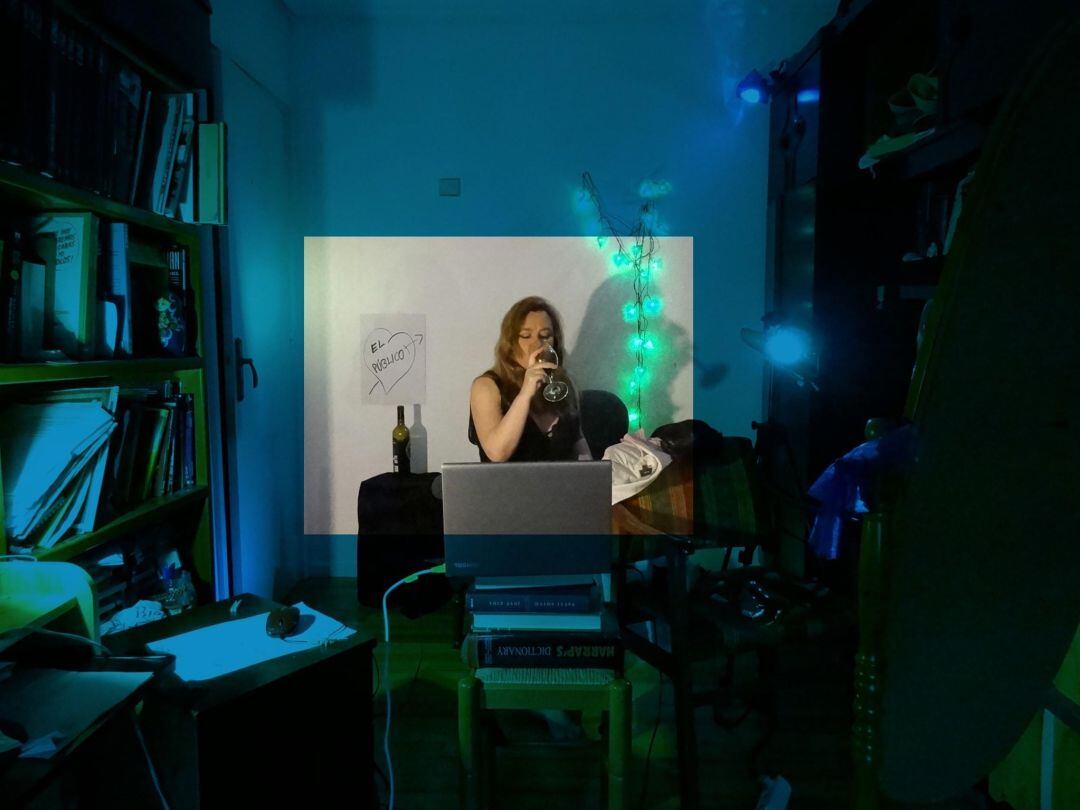 Hipólito confinado, con Bea Insa