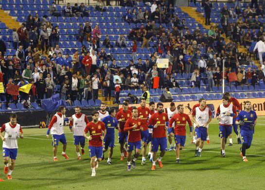 La selección española entrena en el Rico Pérez