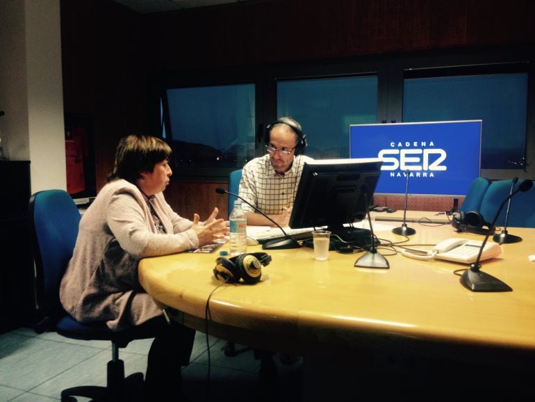 Marian Aguirre, en un momento de la entrevista en La Ventana de la Empresa Navarra