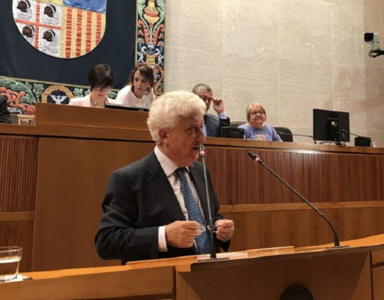 Fernando García Vicente durante una intervención en las Cortes de Aragón