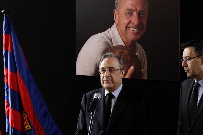 Florentino Pérez, en el homenaje a Johan Cruyff