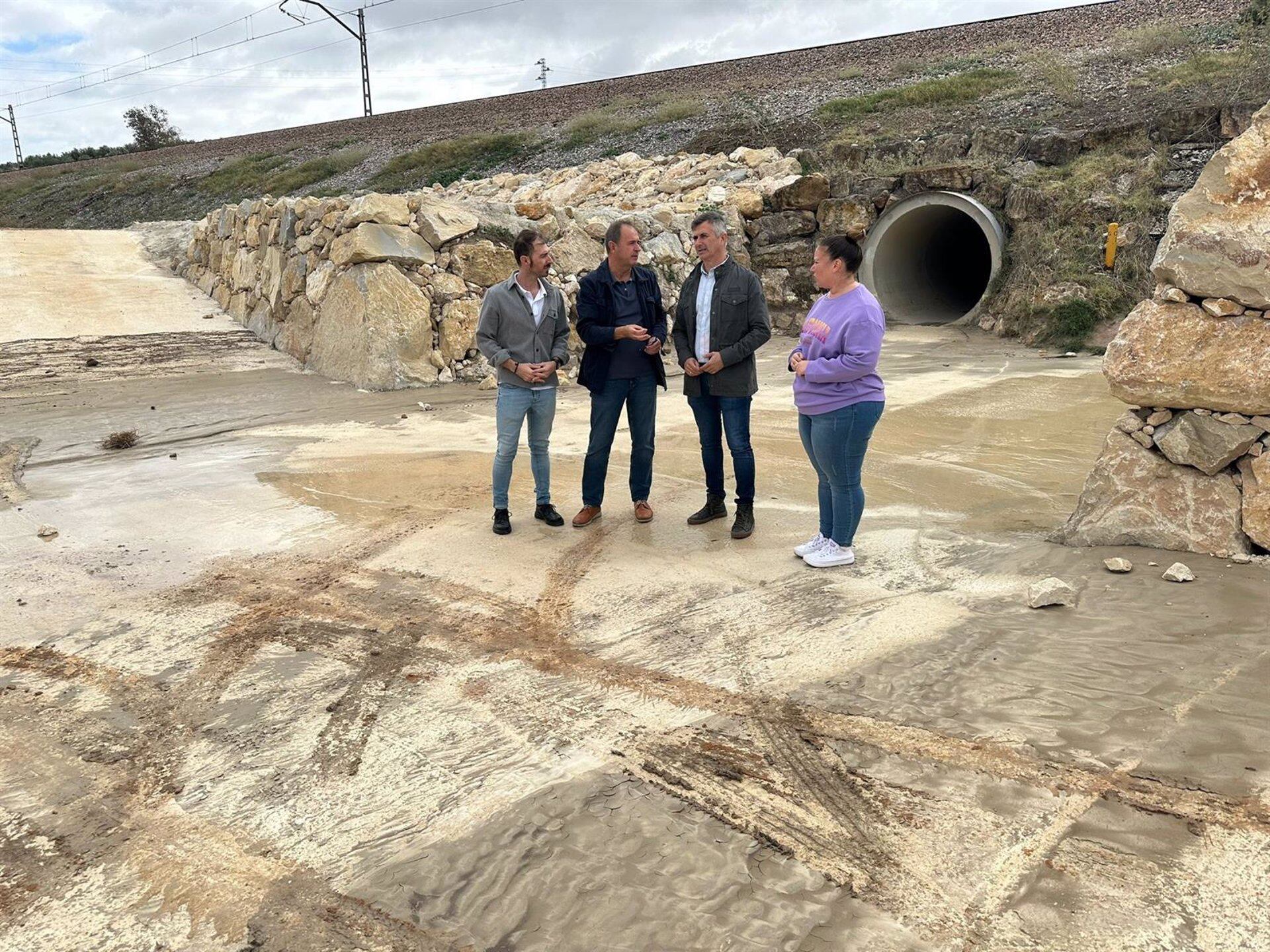 Visita a las obras del parque inundable