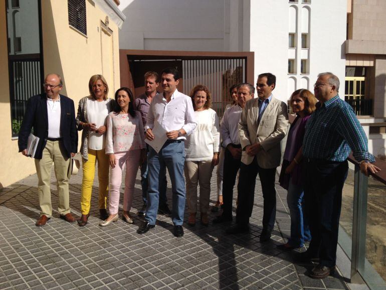 Concejales del PP hoy junto al Templo Romano