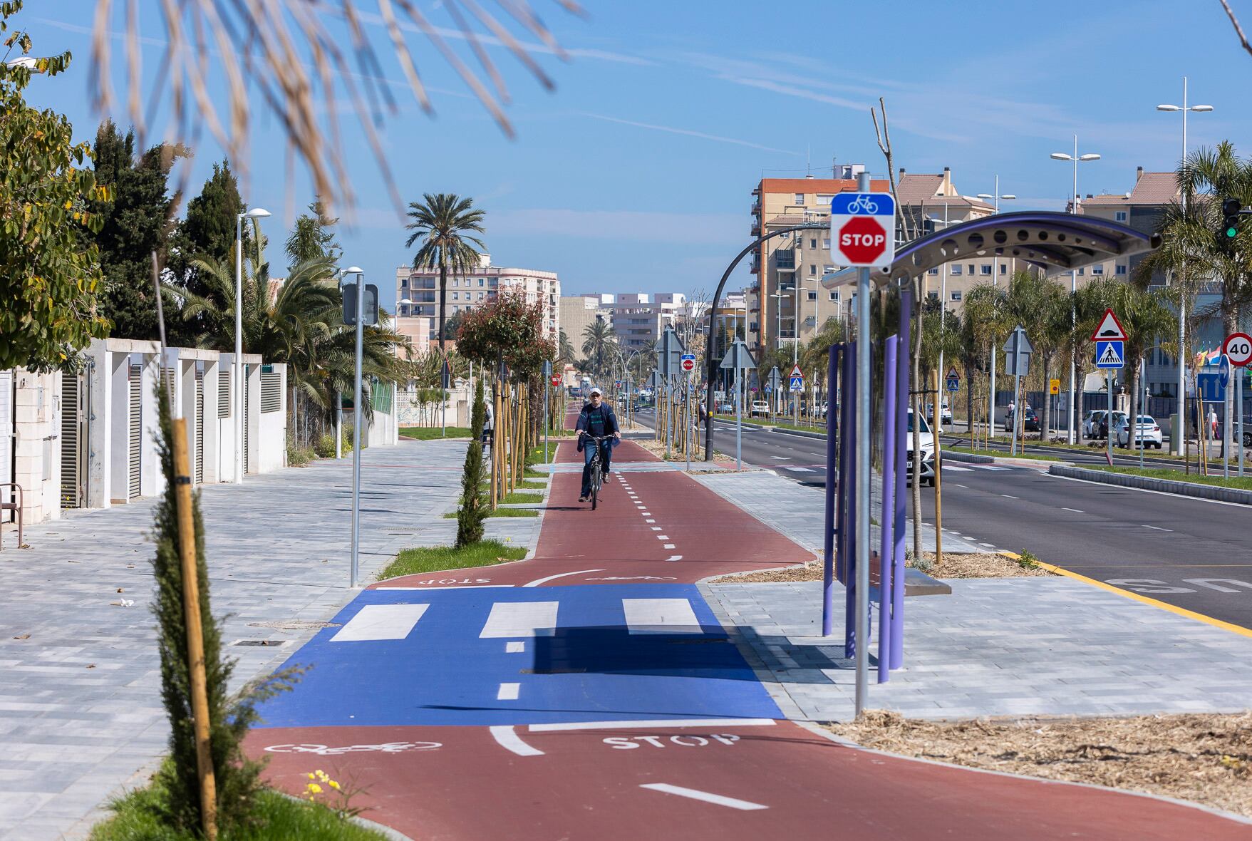 Carril bici del Grau al distrito de Corea, en Gandia