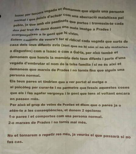 La darrera carta.