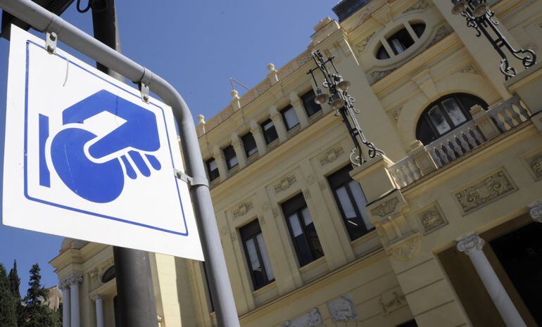 Una de las señales del Sare en el Ayuntamiento de Málaga