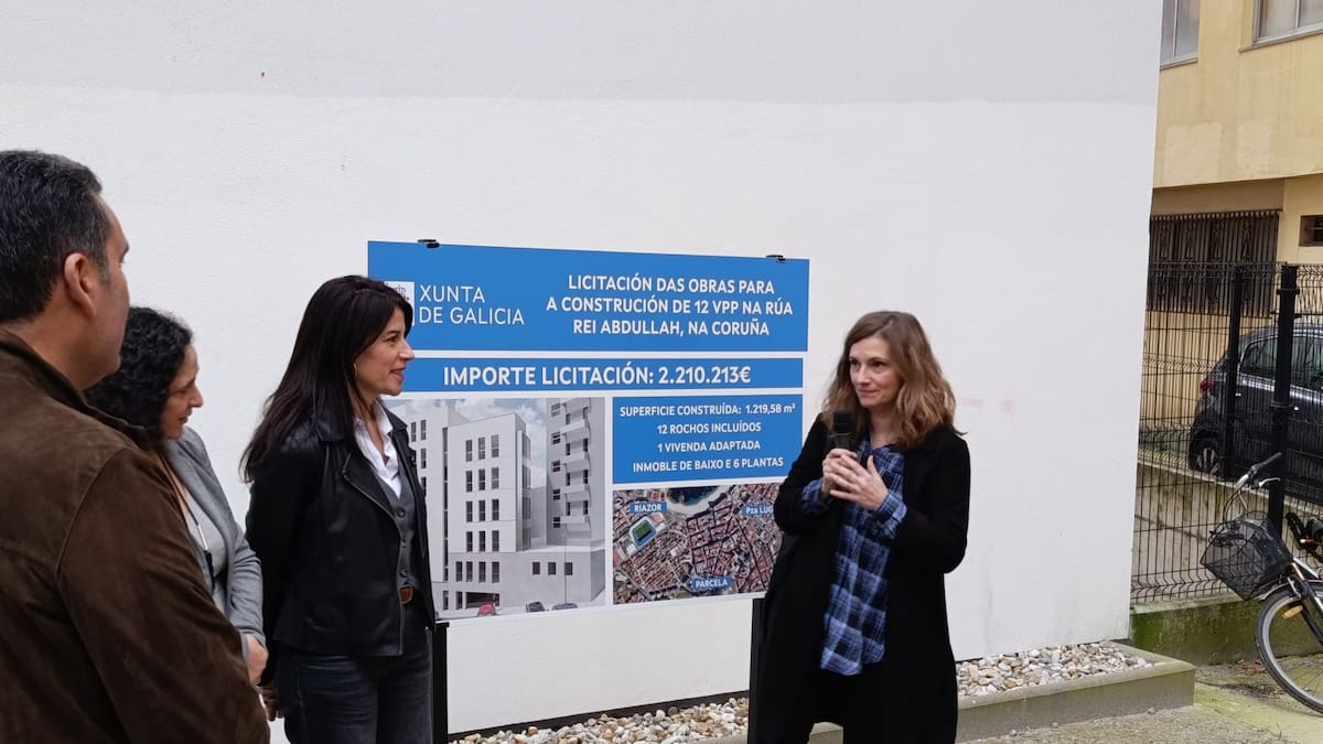 La Xunta licita 12 viviendas públicas en la calle Rey Abdullah en una parcela cedida por el Concello de A Coruña