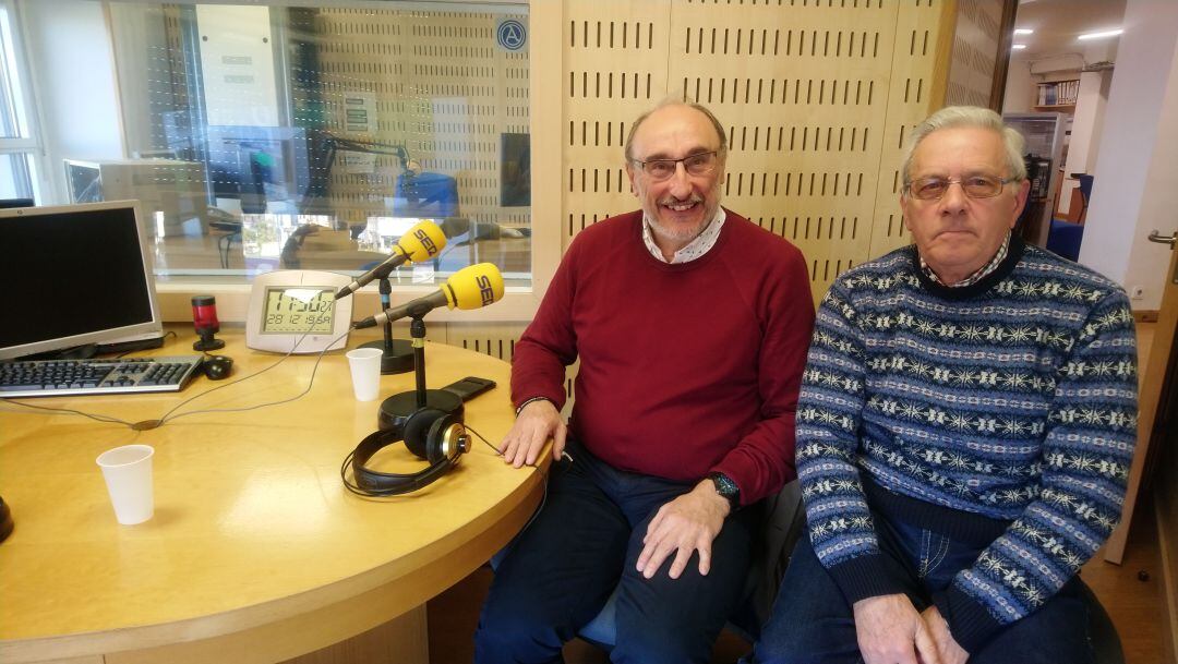 Jesús Suárez y Rafael Luna en los estudios de Ser Gijón