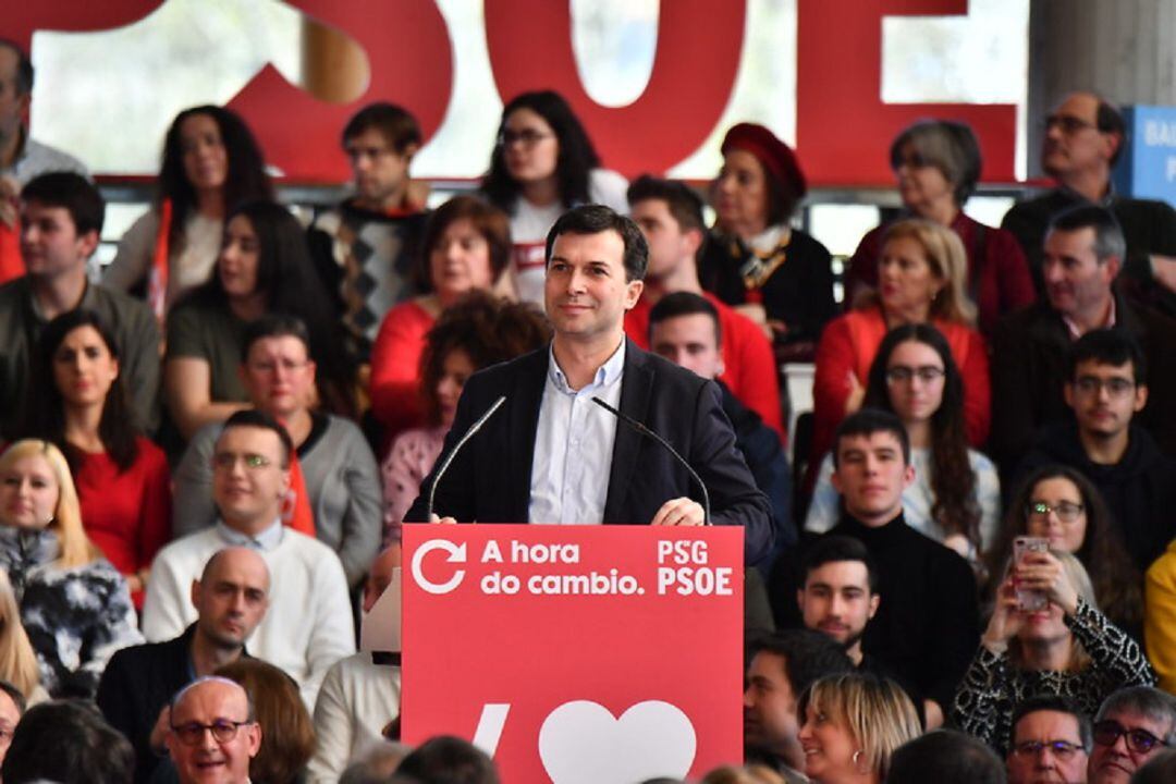 Gonzalo Caballero, en su acto de proclamación como candidato