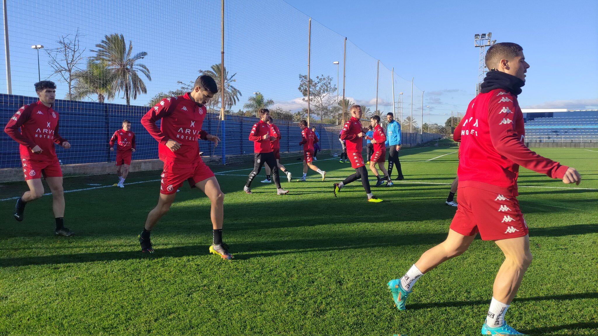 El equipo leonés entrenó este sábado en Málaga