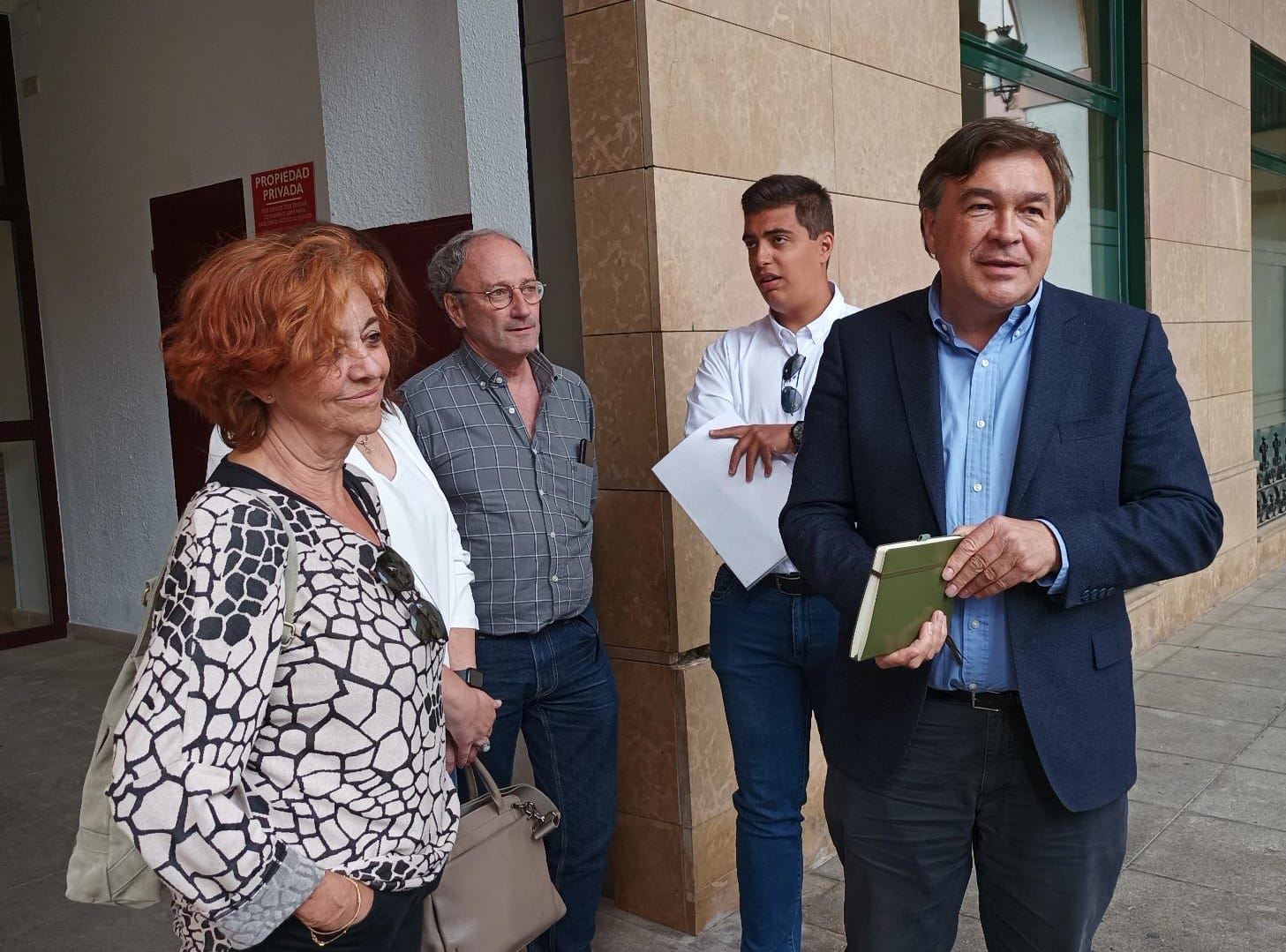 Tomás Guitarte en la sede de la patronal altoaragonesa.