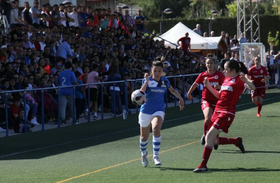 Fotografía del partido de ida en el Guadalentín frente al Deportivo Abanca