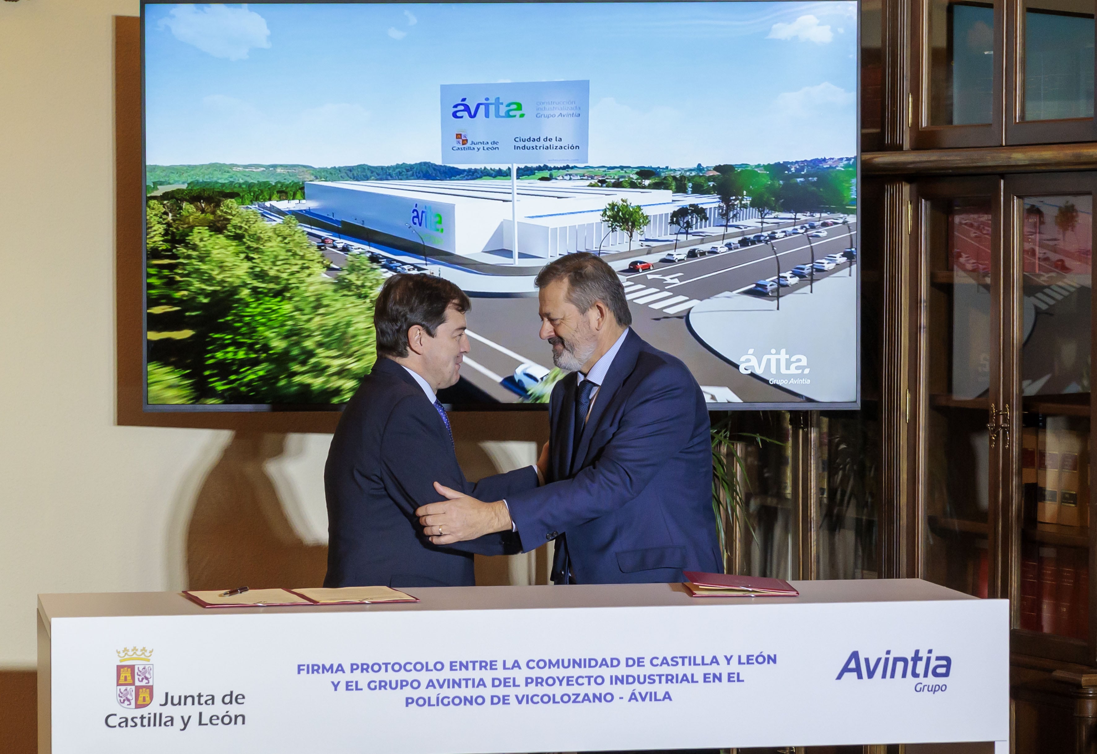 Firma protocolo entre la Junta de Castilla y León y Grupo Avintia./JCYL