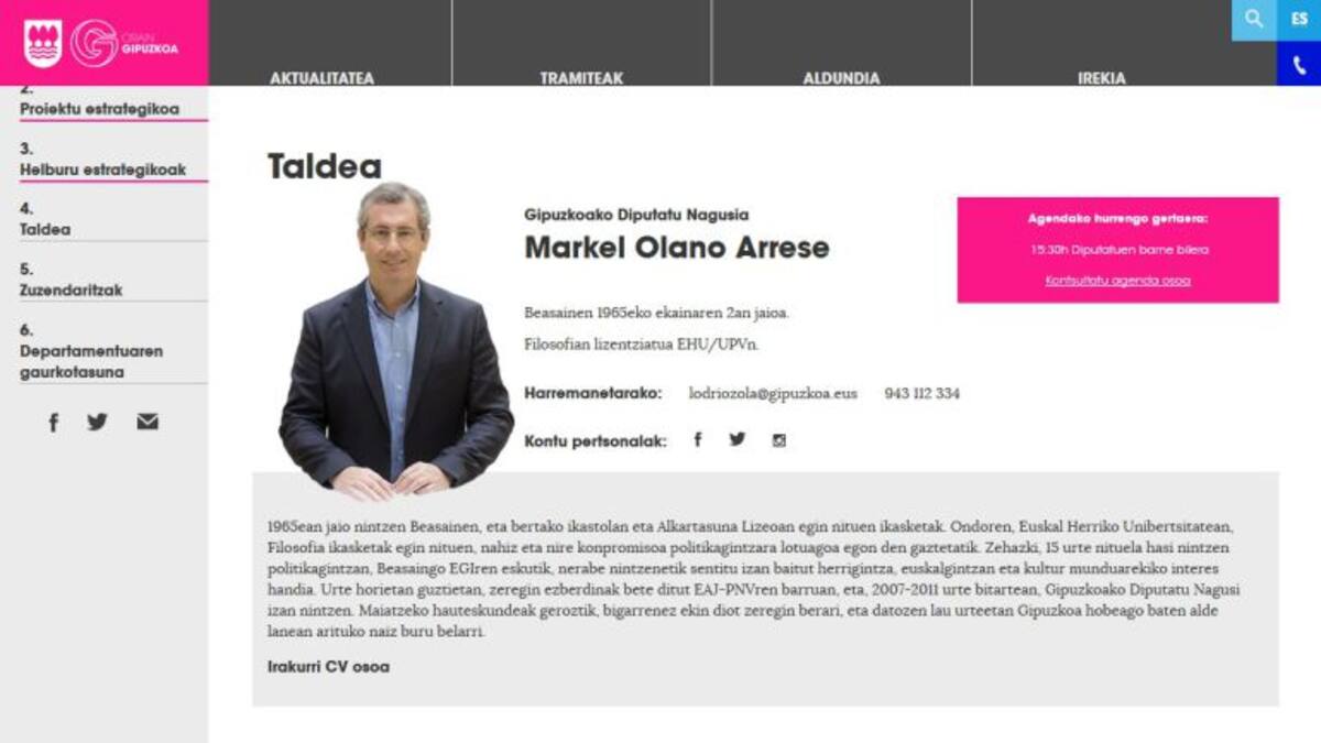 La diputación estrena página web