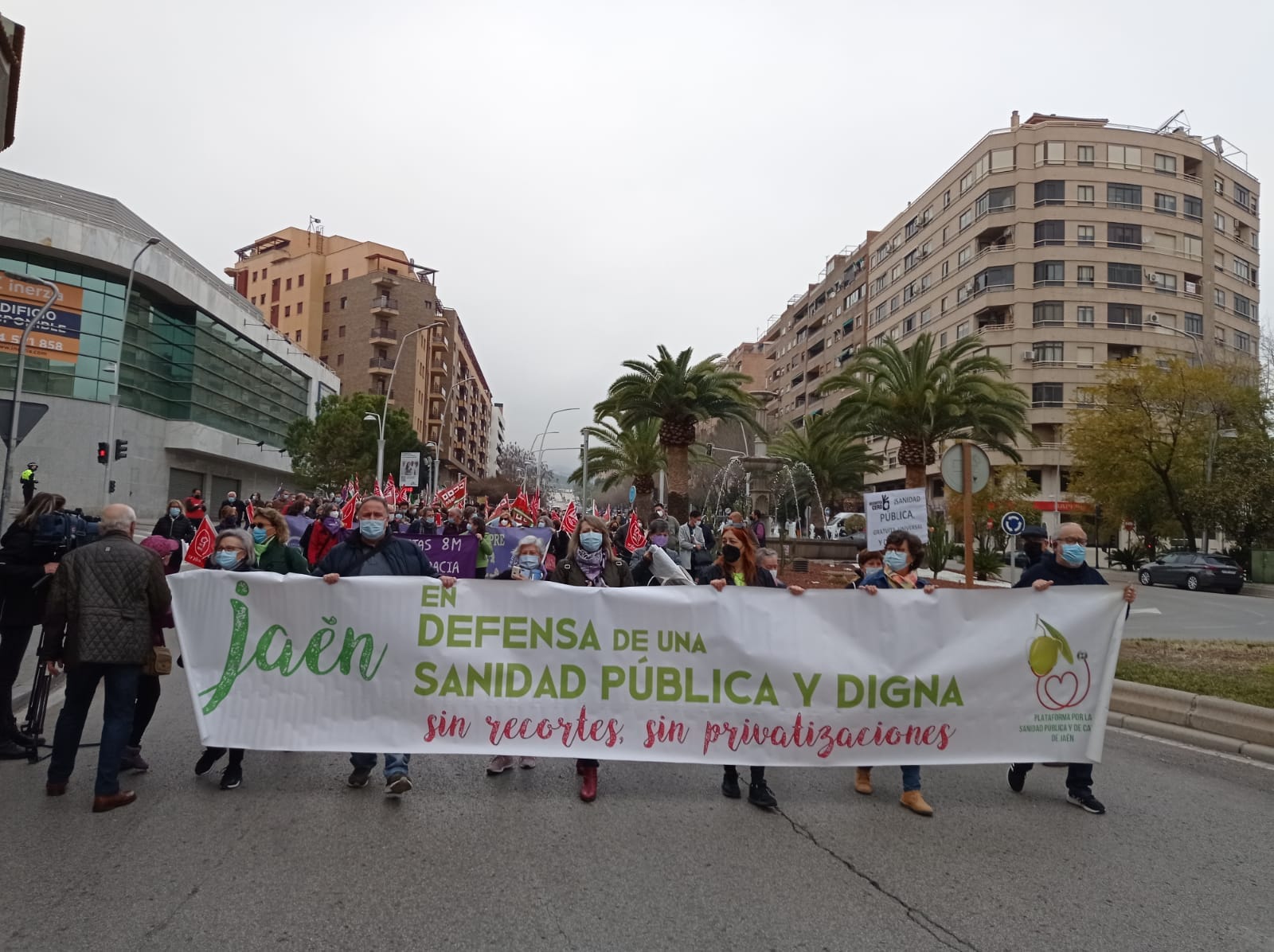 Imagen de una protesta de la Plataforma en defensa de la sanidad pública y digna.