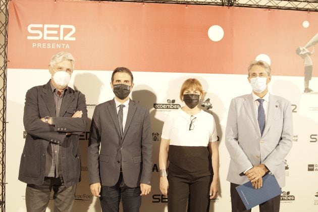 Enrique Baquedano, Javier Rodríguez Palacios, Gema Rodríguez Lavín y José Vicente Saz en el Congreso del Bienestar y La Palabra.