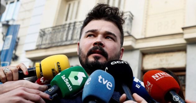 Gabriel Rufián hoy en el Tribunal Supremo