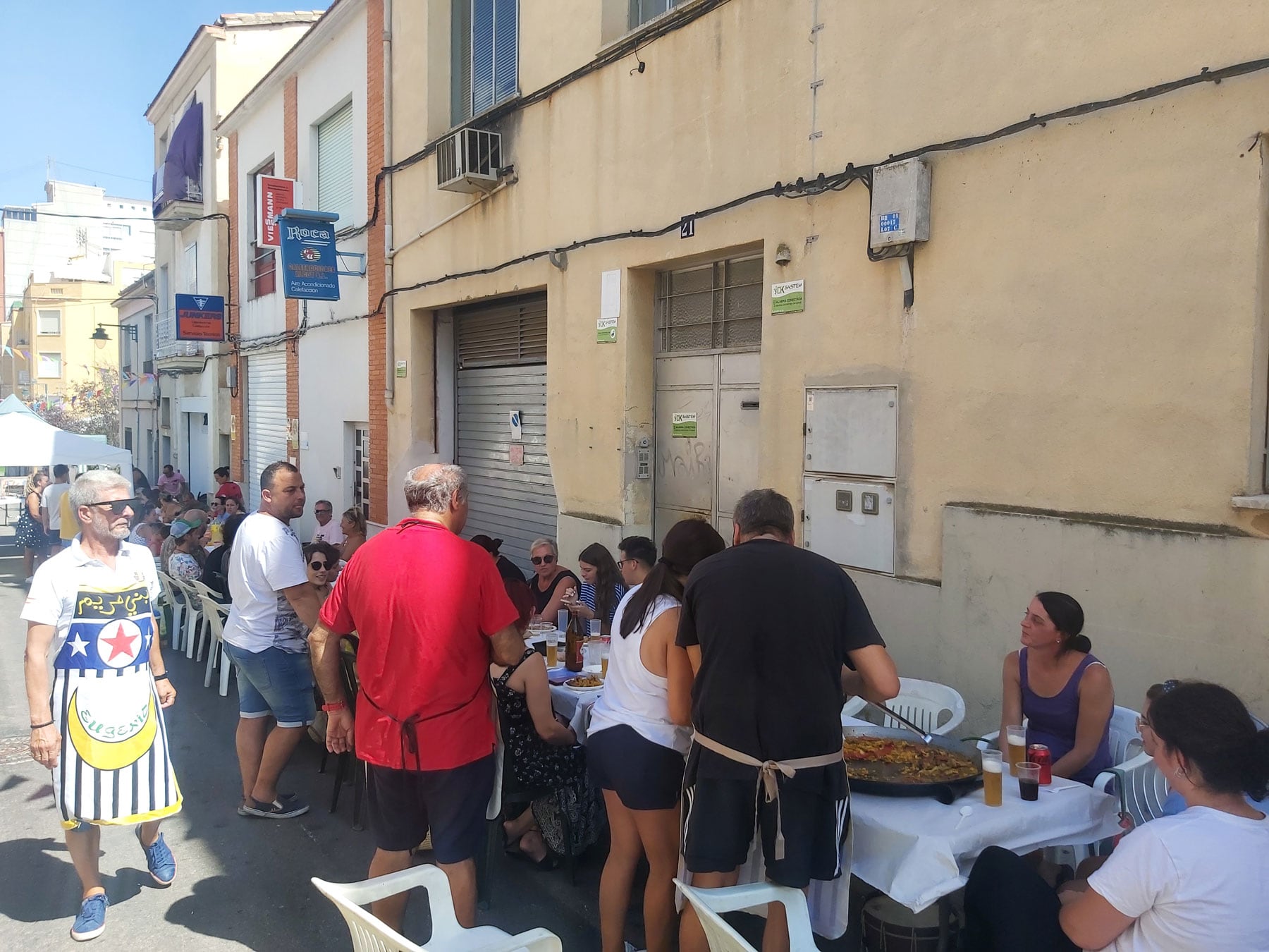 Imagen del concurso de paellas en el Barrio de Els Clots