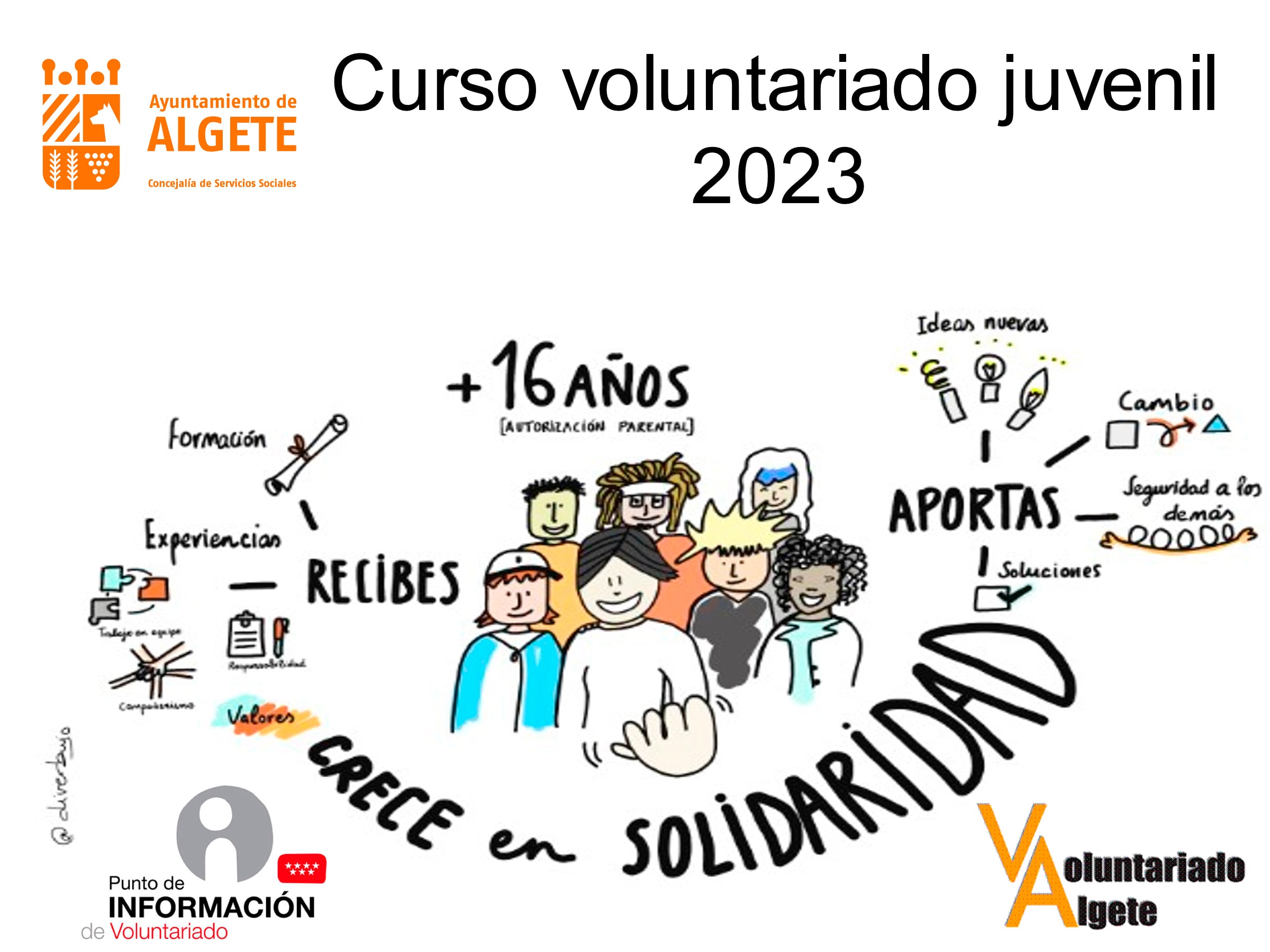 El curso se dirige a jóvenes mayores de 16 años y cuenta con un número limitado de plazas. Con ello se busca enseñar los conocimientos y habilidades necesarias para poder ejercer el voluntariado e informar sobre cómo está organizado el movimiento en la Comunidad de Madrid