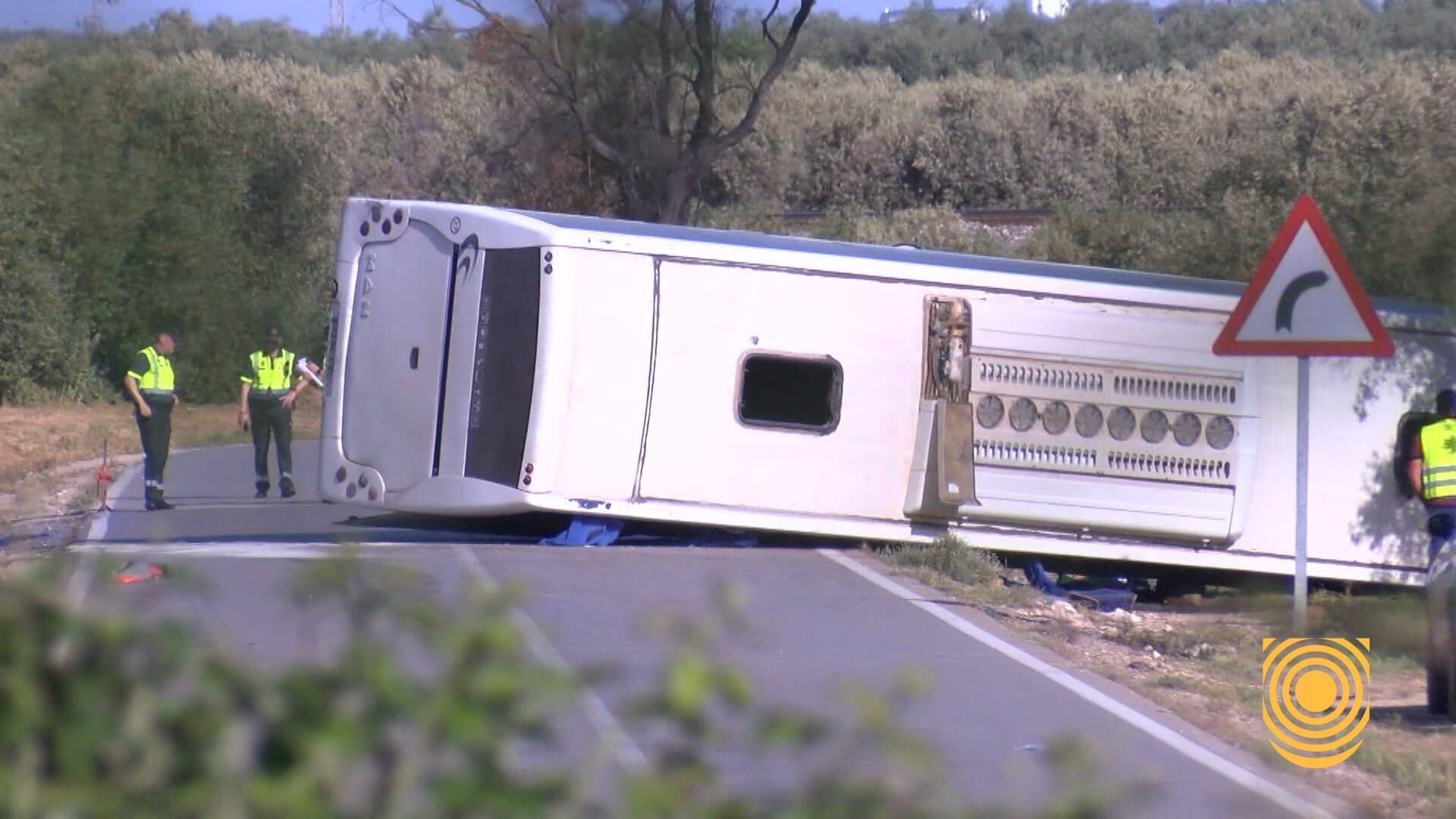 Imagen archivo de un accidente de autobús.