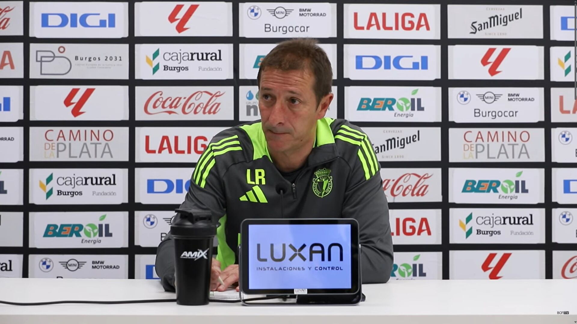 Luis Miguel Ramis, en la comparecencia de prensa del viernes, antes de enfrentarse al Málaga