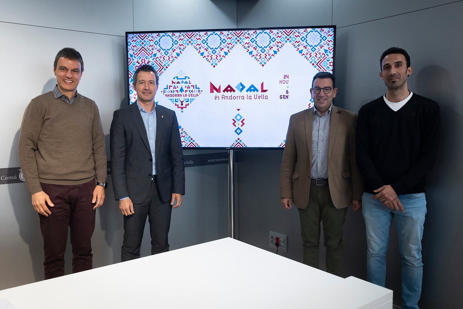 Un instant de la presentació del Poblet de Nadal.