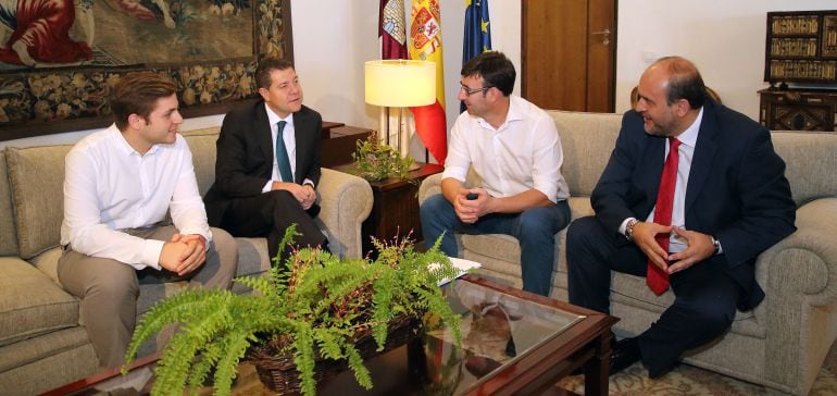 El Presidente de Castilla-La Mancha con Daniel Martínez, el vicepresidente Martínez Guijarro y el portavoz del gobierno Nacho Hernando