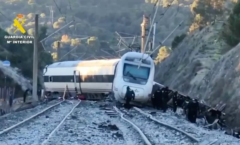 Imagen del accidente de tren