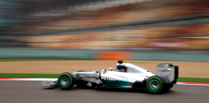 El piloto británico Lewis Hamilton en el GP de China.