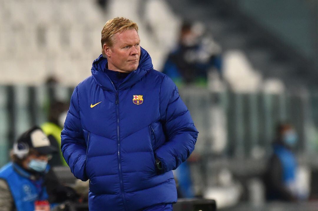 Ronald Koeman durante un partido de Champions ante la Juventus.