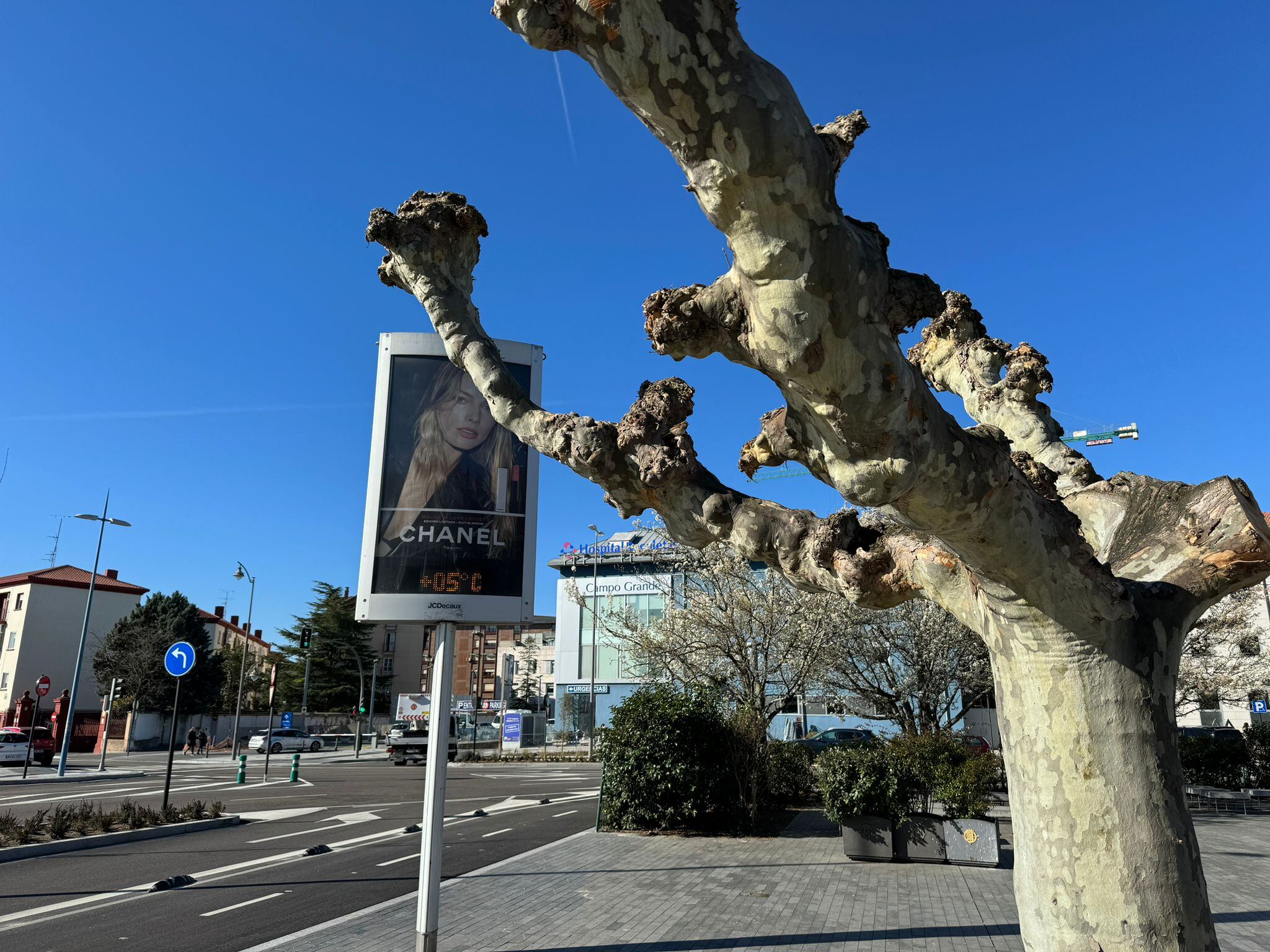 El termómetro de la plaza Colón de Valladolid