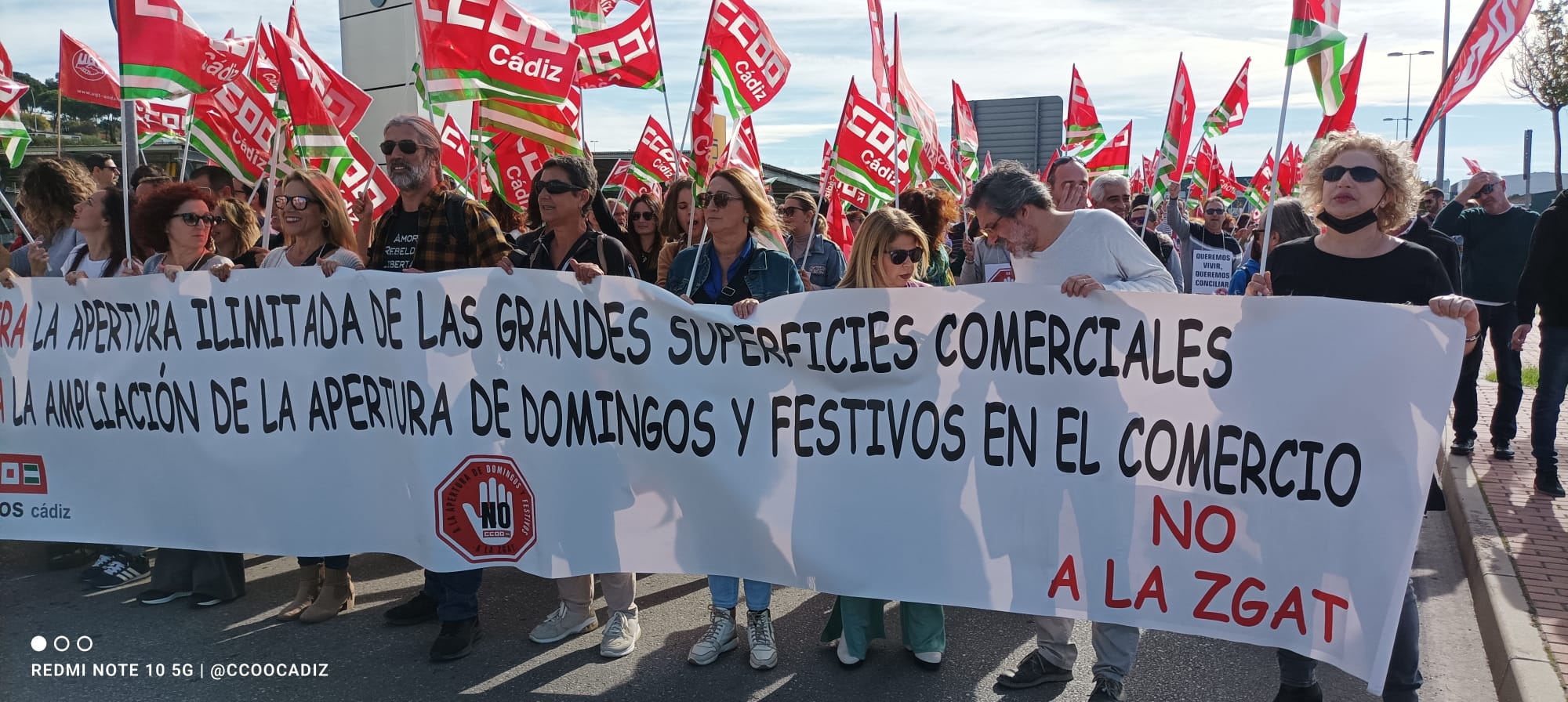 Manifestación contra la apertura de domingos y festivos