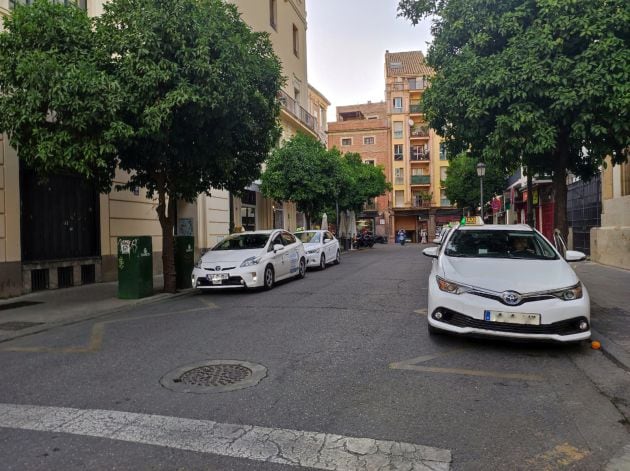 Taxis en una parada