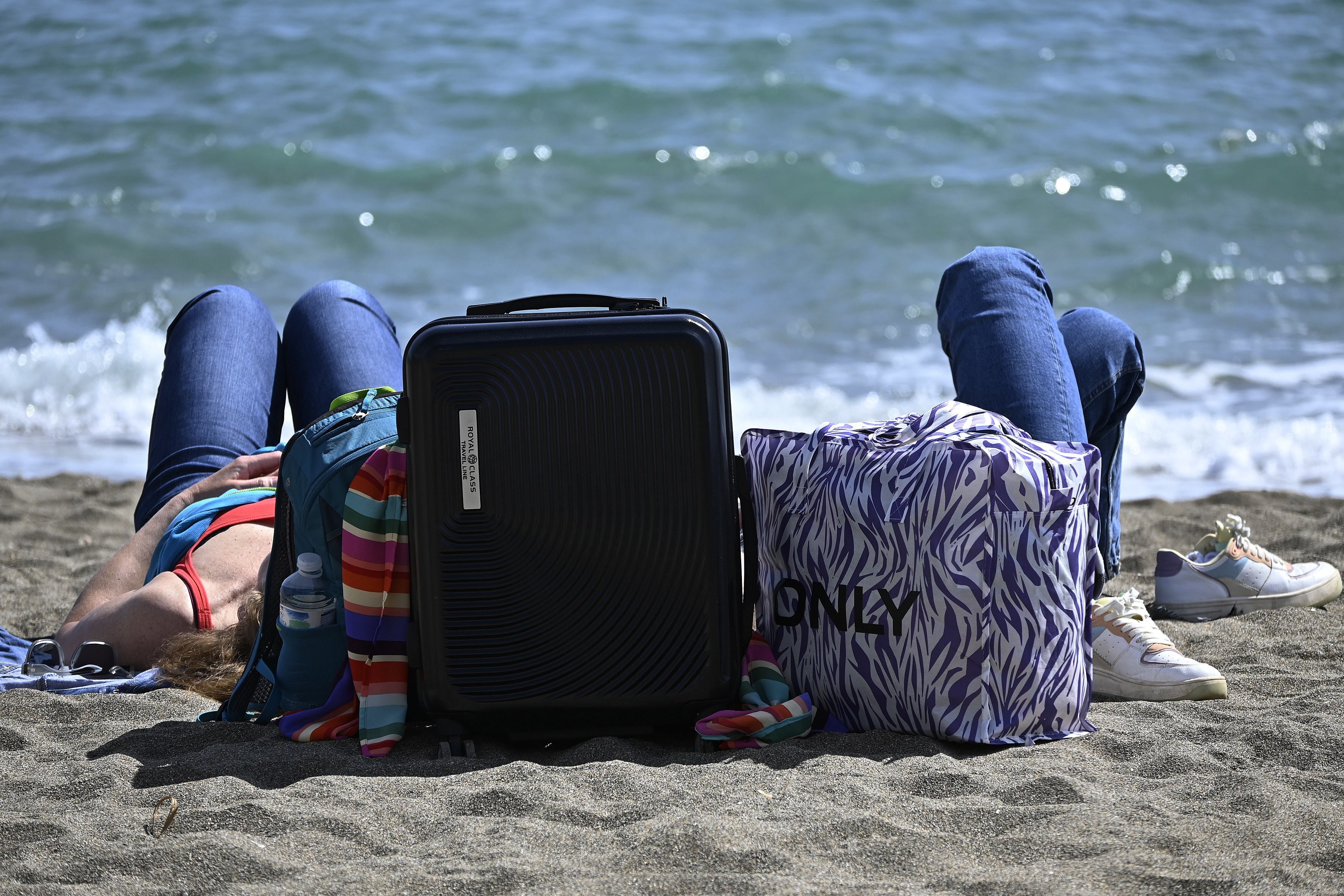 Turistas en la playa