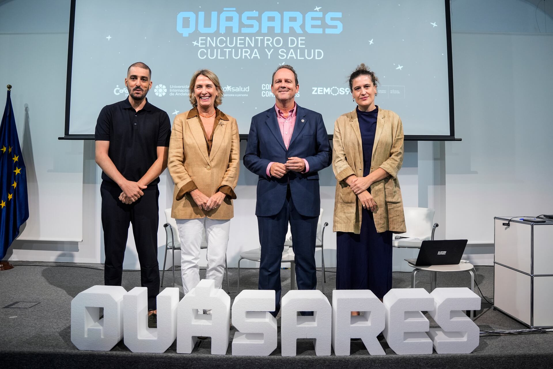 durante la presentación del encuentro 'Quásares: Cultura y Salud' en la UNIA, a 23 de septiembre de 2025 en Sevilla (Andalucía, España). Hoy se ha presentado el encuentro 'Quásares: Cultura y Salud', que reúne proyectos, investigaciones y experiencias en la intersección entre cultura y salud.