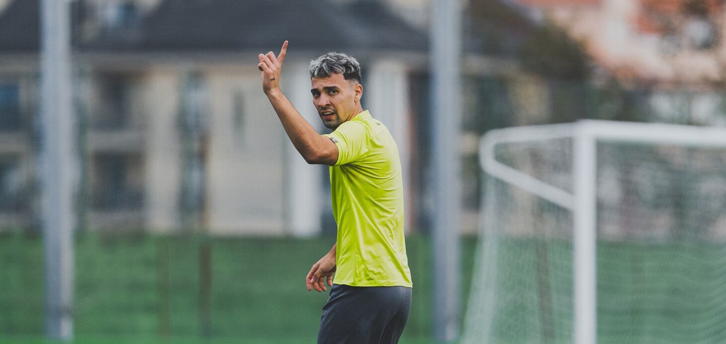 Juanca Arana, durante el entrenamiento.