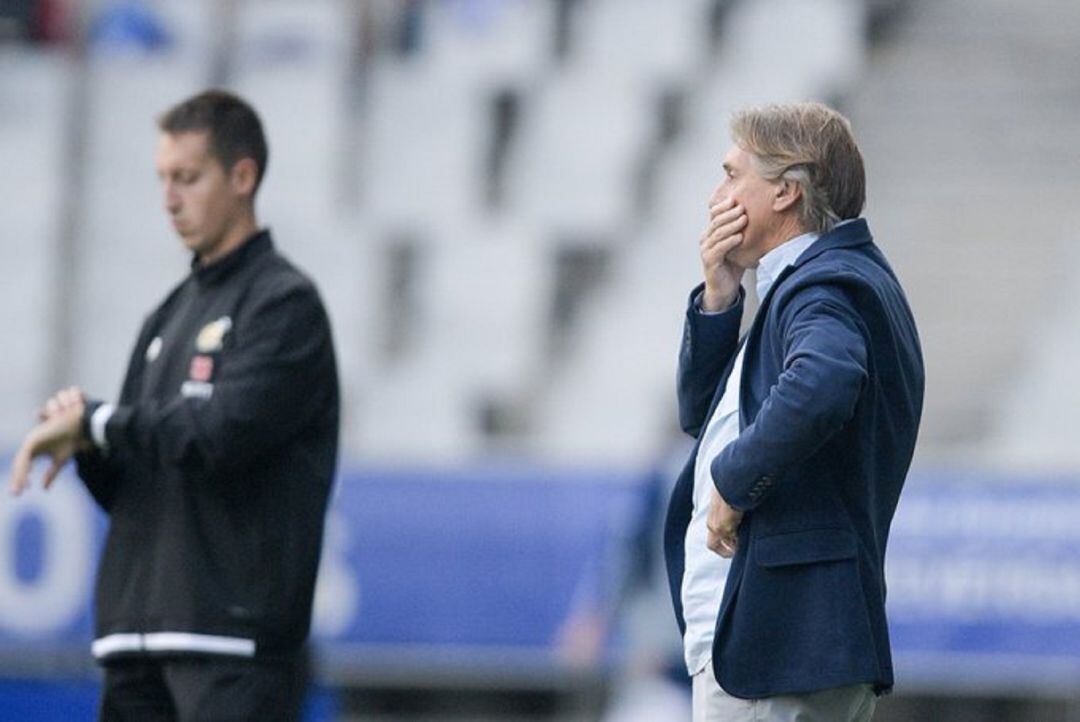 Sergio Egea, durante un partido con el Real Oviedo