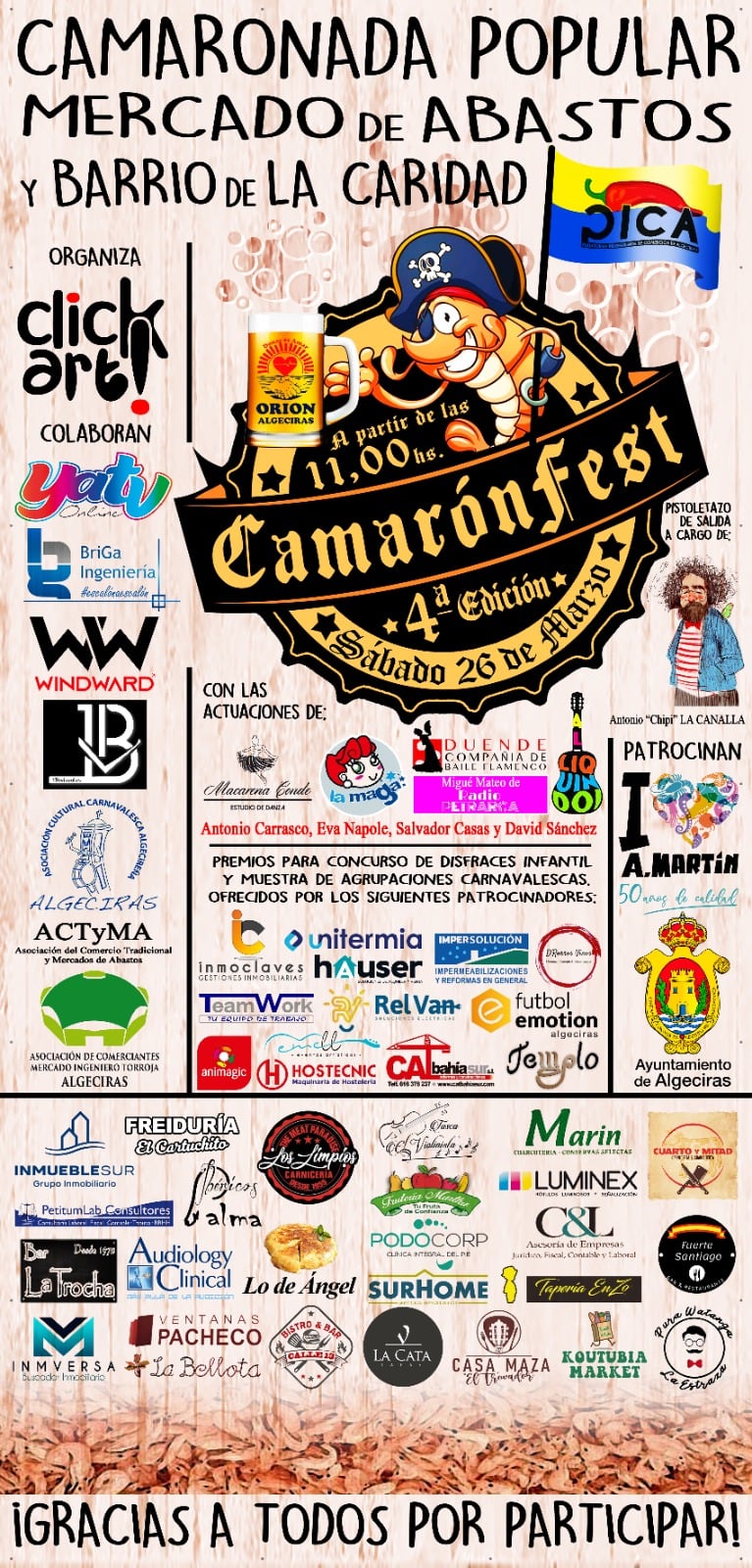 Cartel anunciador de la 4ª Edición del Festival del C amarón