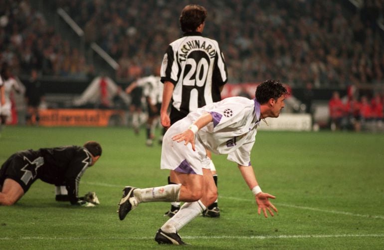 Mijatovic celebra el gol de la final de la Champions League ante la Juventus