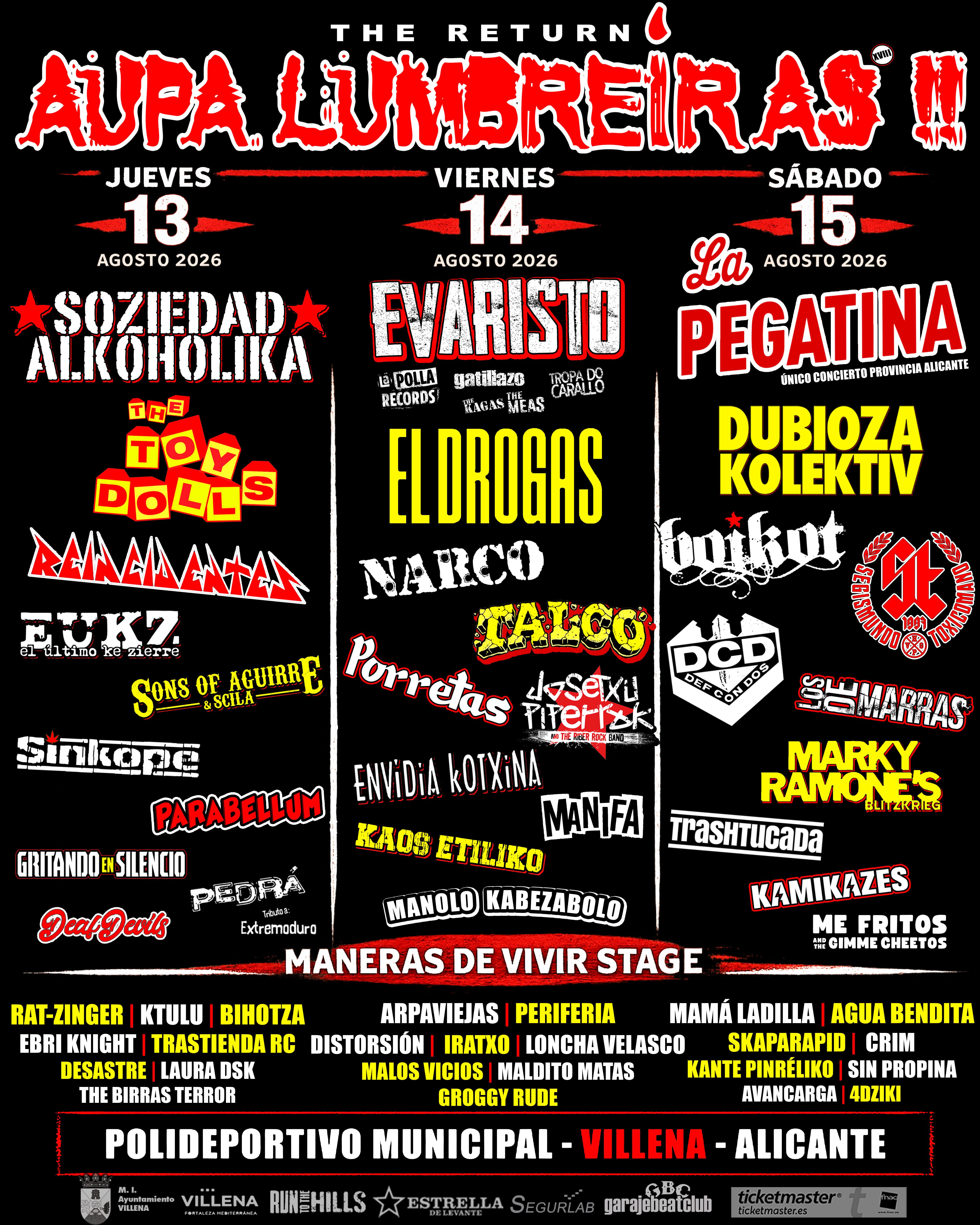 Cartel del Aupa Lumbreiras 2026