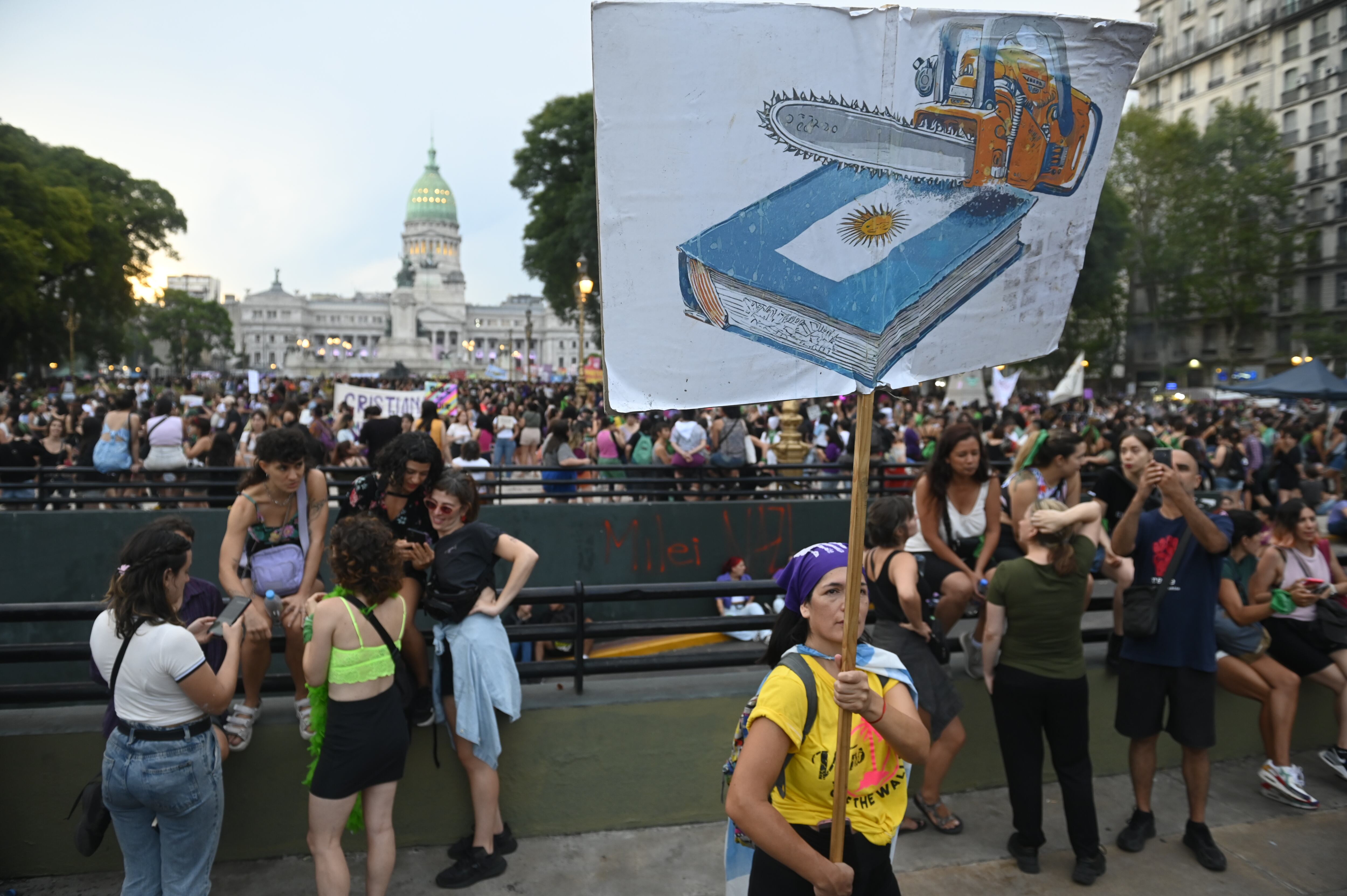 Un momento de la manifestación del pasado 8 de marzo en Buenos Aires