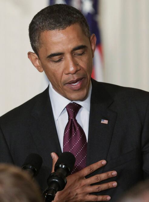 Obama durante la rueda de prensa