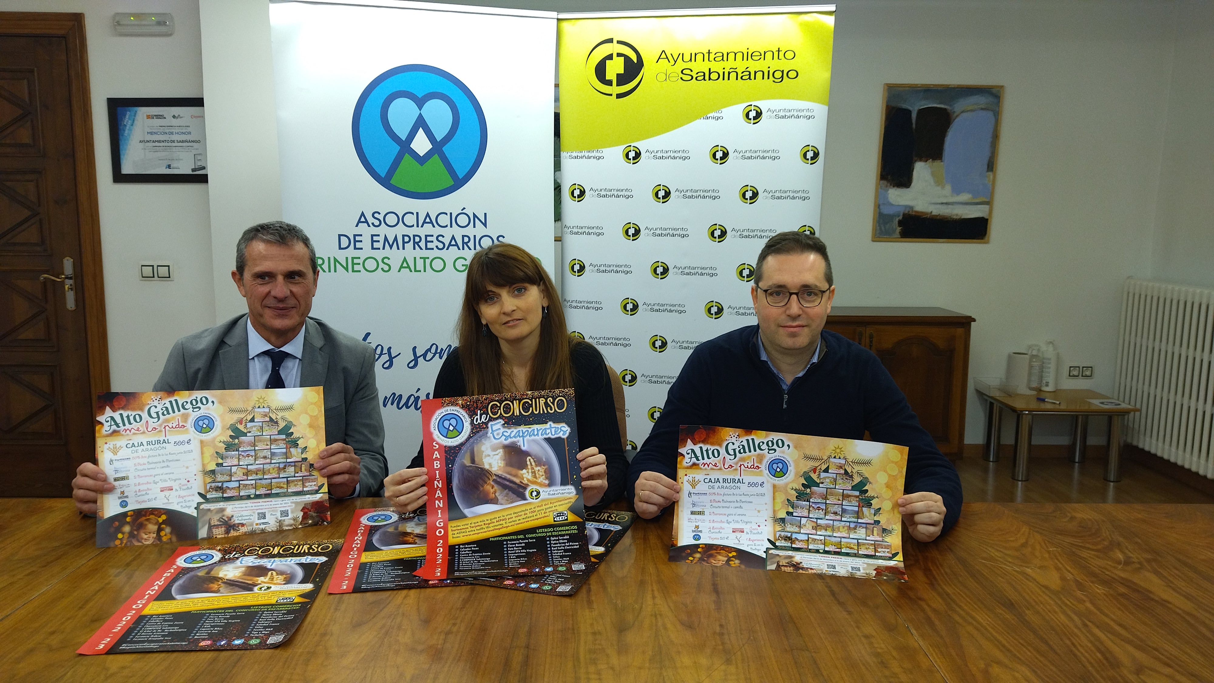 Presentación de la Campaña de Navidad de la AEPAG y el concurso de escaparates con el Ayuntamiento de Sabiñánigo